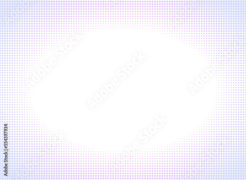 シンプルなハーフトーンのフレーム背景イラスト