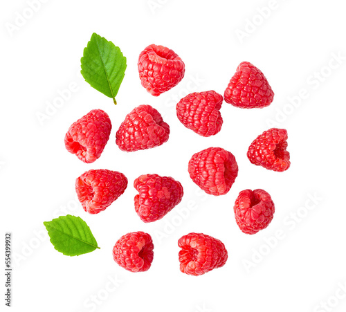 Fotografie, Obraz ripe raspberries isolated on transparent png