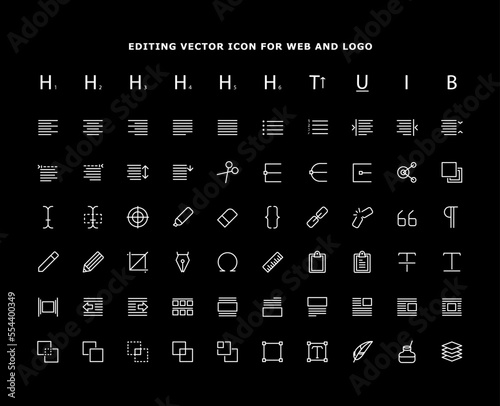 EDITING VECTOR ICON FOR WEB AND LOGO