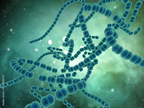 3D medical image with Strep A virus cells