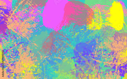 Abstract grunge texture rainbow color illustration © YG23