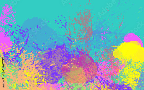 Abstract grunge texture rainbow color illustration © YG23
