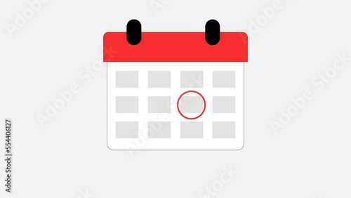 Businessman is planning events on calendar, footage motion. Video animation