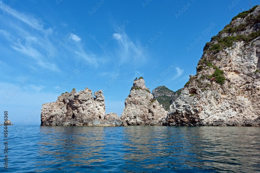 Marine landscape of Palaiokastritsa, Corfu, Greece