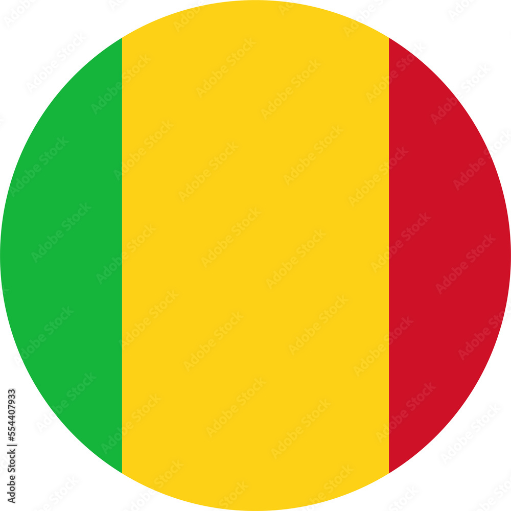 Fototapeta premium Mali flag round shape 21