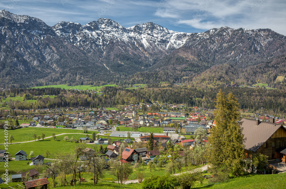Obraz premium Blick auf Bad Goisern am Hallstättersee