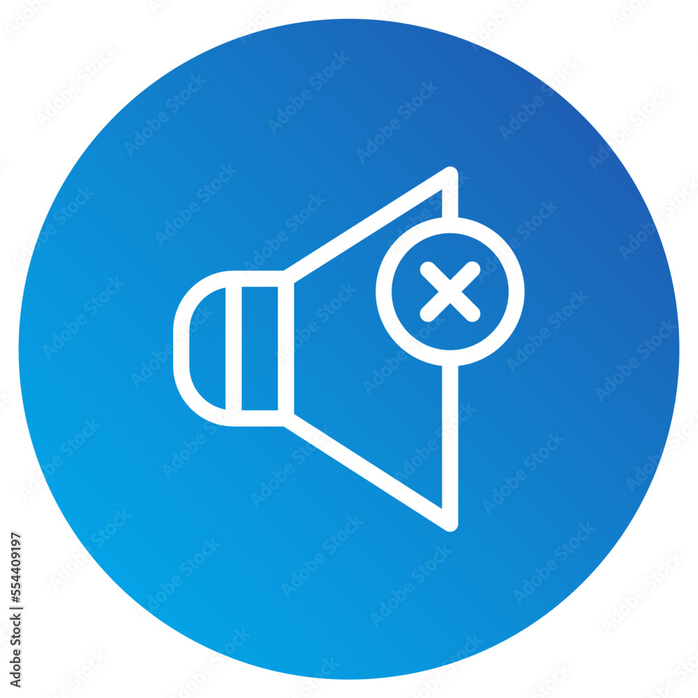 Illustration of Mute Speaker design Icon Illustration of Mute Speaker design Icon