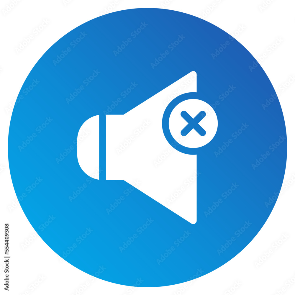 Illustration of Mute Speaker design Icon Illustration of Mute Speaker design Icon