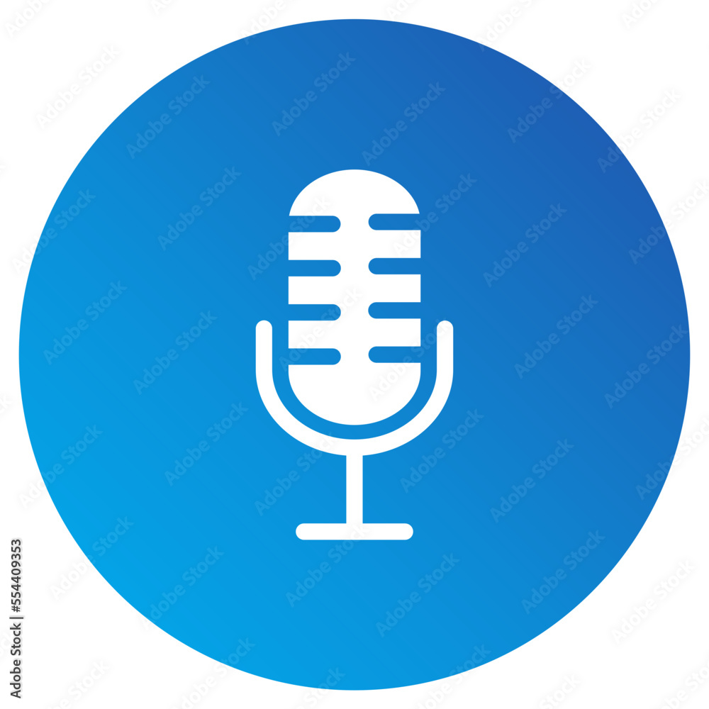 Illustration of Microphone design Icon Illustration of Microphone design Icon