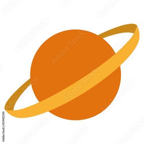 saturn planet illustration flat icon