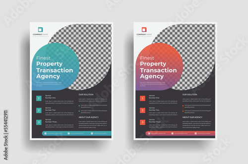 Corporate business flyer design or real estate house and property selling, rent home, and flat printable flyer design template