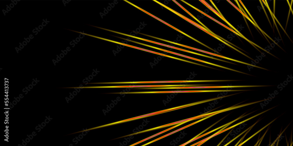 Futuristic black background with orange neon lines. Glowing vector banner design. Futuristic black background with orange neon lines. Glowing vector banner design.