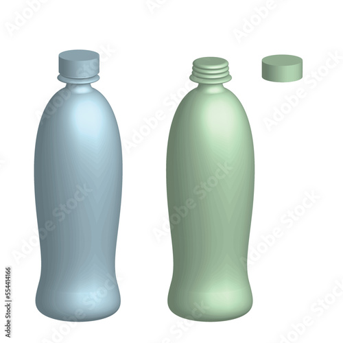 This vector file consist of a 3D blue water bottle and an oil bottle with cork. This three dimensional bottles are looking nice. You can use these 3D bottles as 3D model and can animate as a bottle.