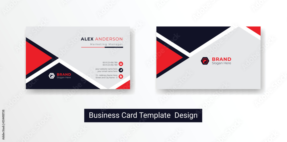 Modern professional business card company logo abstract background visiting card for corporate identity