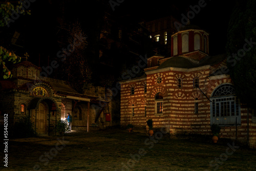 Saint George the Zograf Monastery or Zograf Monastery in Greece. It was founded in the late 9th or early 10th century by three Bulgarians from Ohrid. photo