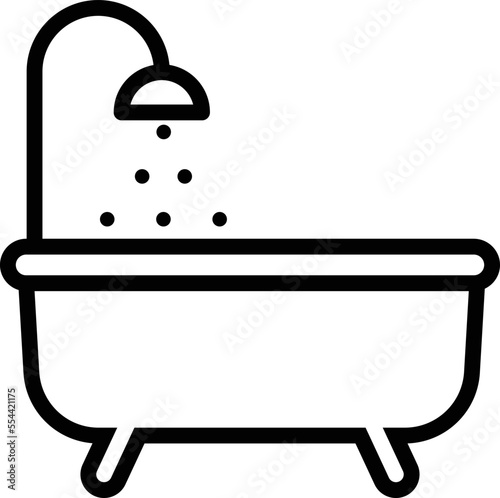 これはバスタブのアイコンのイラストです。
