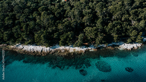 Aerial view of a beautiful Adriatic sea