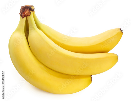 Delicious ripe bananas, isolated on white background