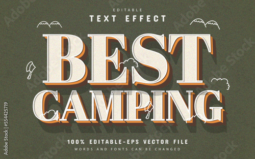 Best camping retro vintage style text effect