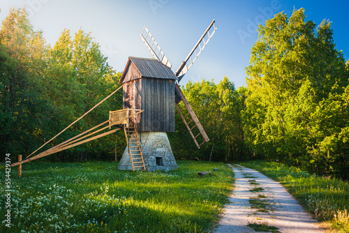 Wooden windmill in Tallinn, Estonia