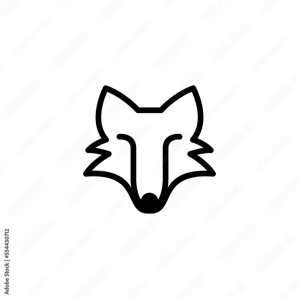 Fox Logo Black and White Outline Design Fox Logo Black and White Outline Design