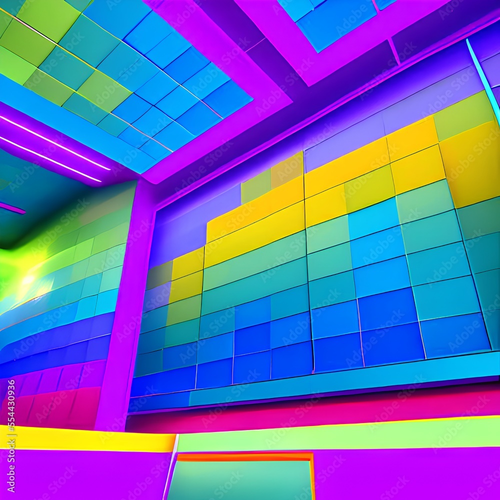 Fototapeta premium Generative AI,full frame shot of multi colored abstract pattern