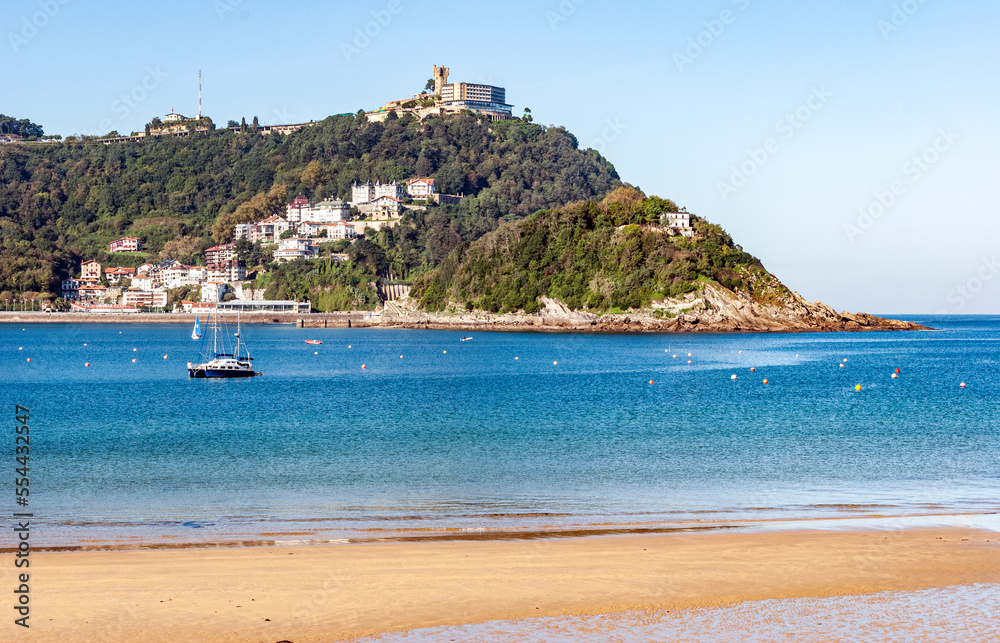 Frame on the sea of San Sebastián. Spain