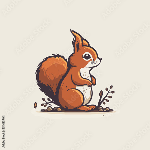squirrel cartoon logo mascot icon animal character illustration