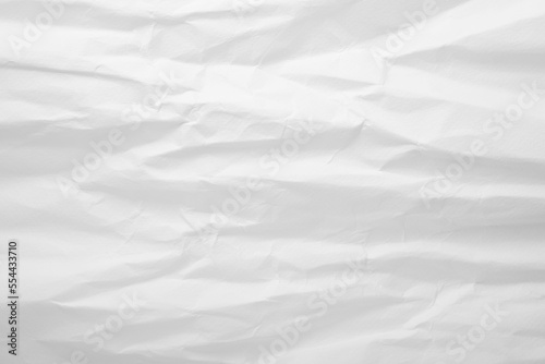 Fototapeta Naklejka Na Ścianę i Meble -  Abstract white paper crease or crumpled texture background , top view , flat lay.