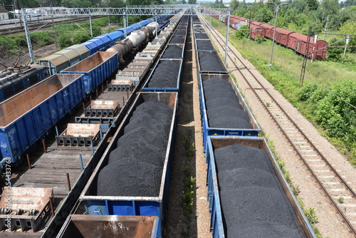węgiel, transport, wagon, skład, kolejowy, PKP, zaopatrzenie, surowiec, 
