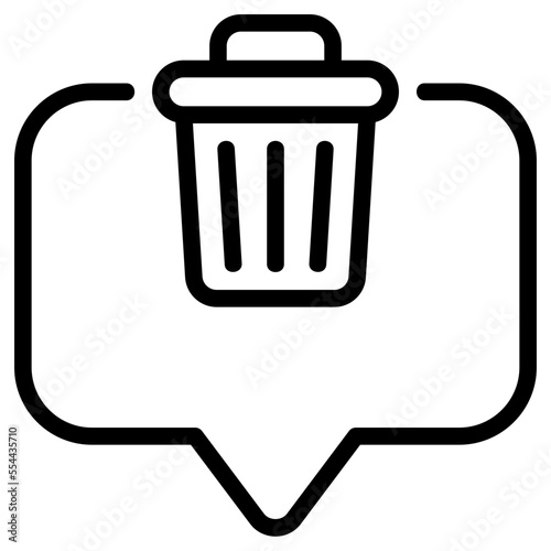 delete message line icon