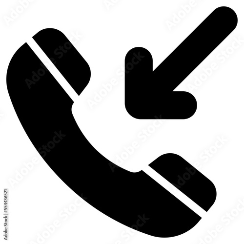 incoming call glyph icon