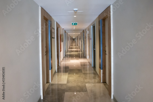 hotel interior  minimalism  corridor