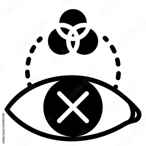 blindness glyph icon