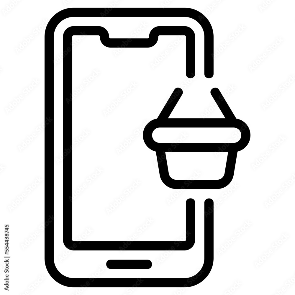 online shop line icon
