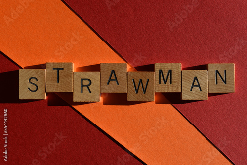 Strawman, word as banner headline photo