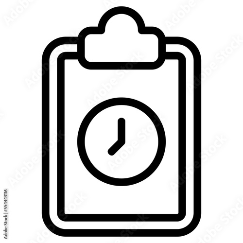 time management line icon