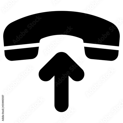incoming call glyph icon