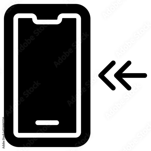 incoming glyph icon