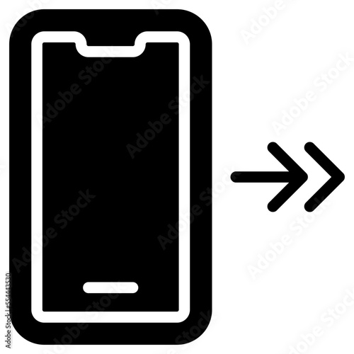 outgoing call glyph icon