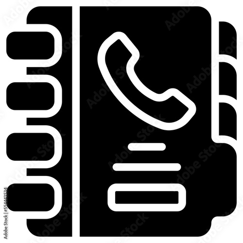 phone book glyph icon
