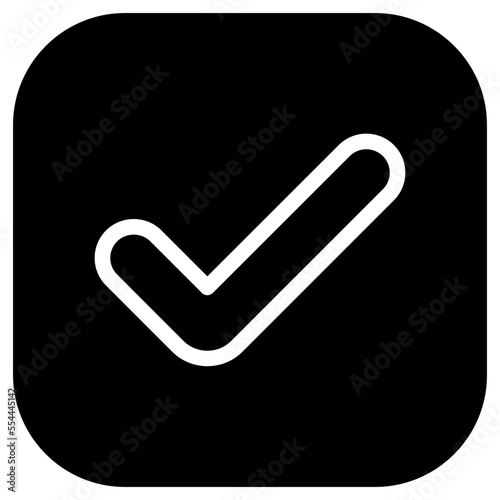 accept glyph icon