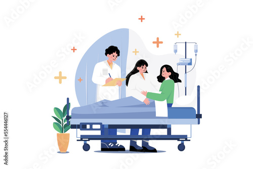 Doctor verifying a patient medical report