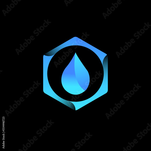 Water Drop Logo Design Vector Template.
