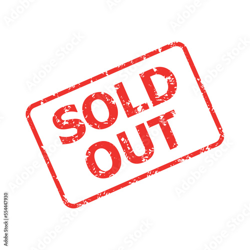 Sold out rubber stamp texture isolated vector
