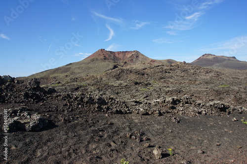 Different shapes of volcanic lava which solidified on Lanzarote Island 200 years ago, rocks, lava, photographed in November 2022, lava chimney, lava tunnel