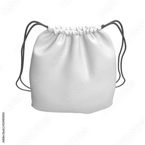 3D illustration - Drawstring bag isolated on white