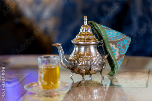 Moroccan tea at the cafe in a traditional way © Freelancer