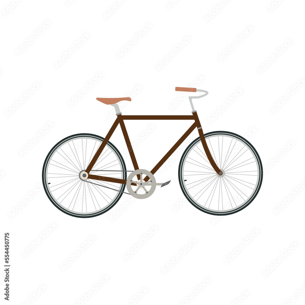 vintage road bike flat design vector illustration. vintage bicycle