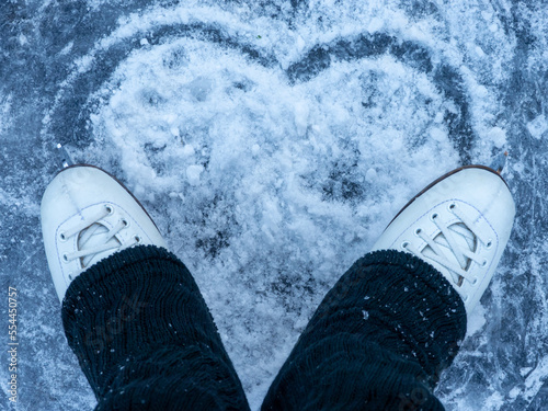 Photography Love for figure skating.  Skates on ice.